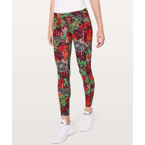 Lululemon Speed Up‎ Tight Full-On Luxtreme 28 in. Zen Garden Multi 4 Run Train - Picture 1 of 9